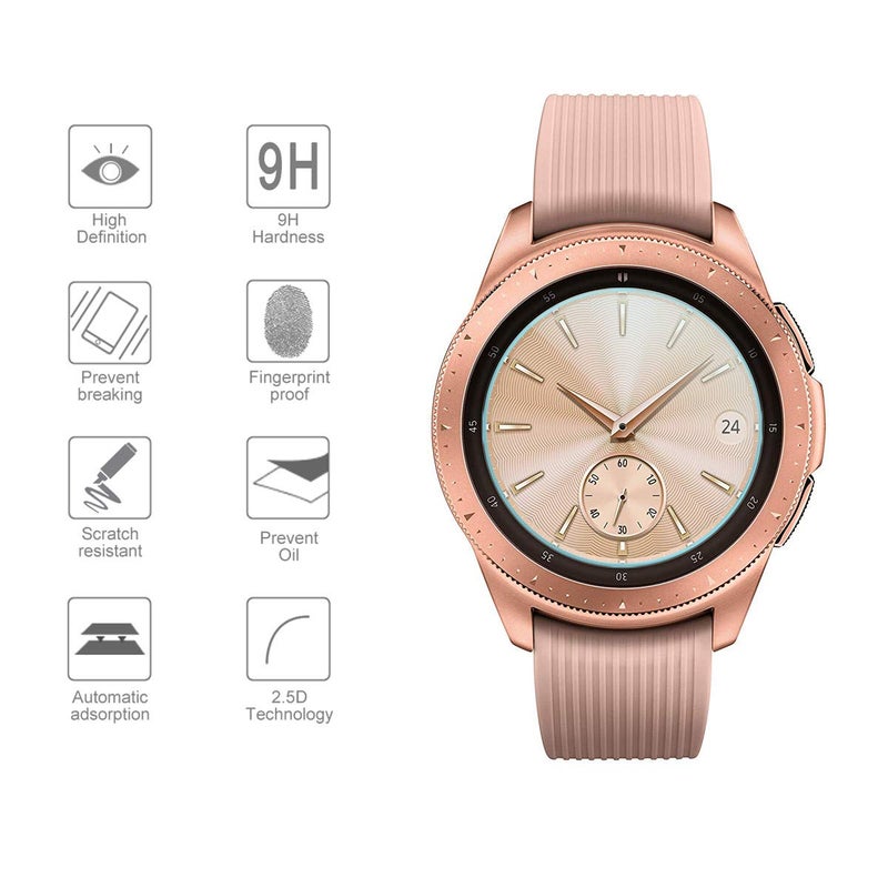 Diruite 4-Pack for Samsung Galaxy Watch 4 Classic 42mm / Galaxy Watch 42mm and Galaxy Watch 3 41mm Screen Protector Tempered Glass [2.5D 9H Hardness][Anti-Scratch] - Image 4